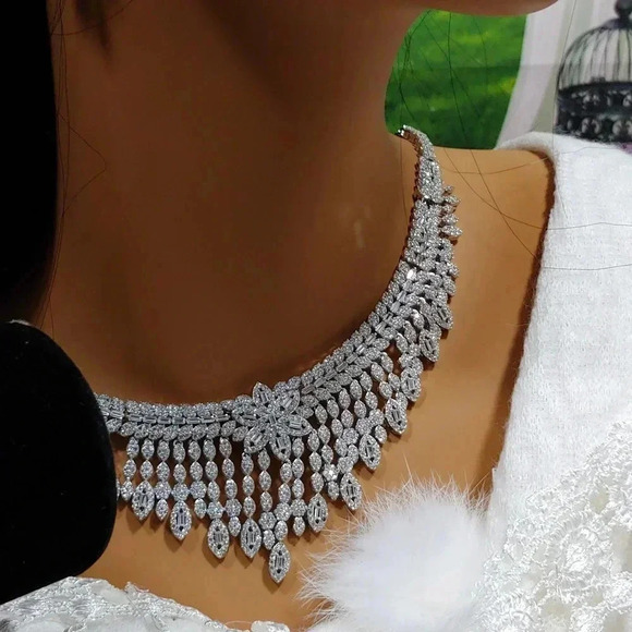 7pc Handmade Unique One-Of-A-Kind Bridal Tiara Package - Picture 5 of 13